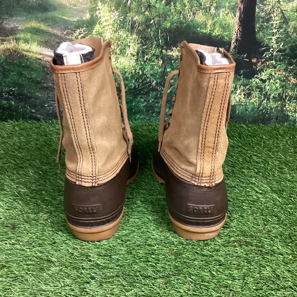Sorel Leather Ice Pac Winter Snow Duck Lace Up Boots 9 - Picture 6 of 10